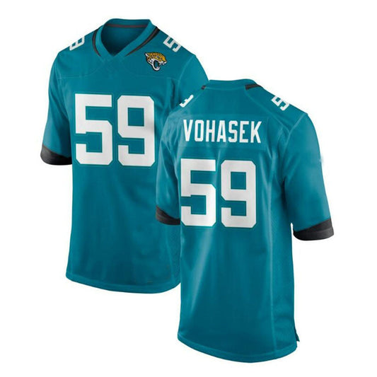 J.Jaguars #59 Raymond Vohasek Alternate Game Jersey - Teal Stitched American Football Jerseys - Main View