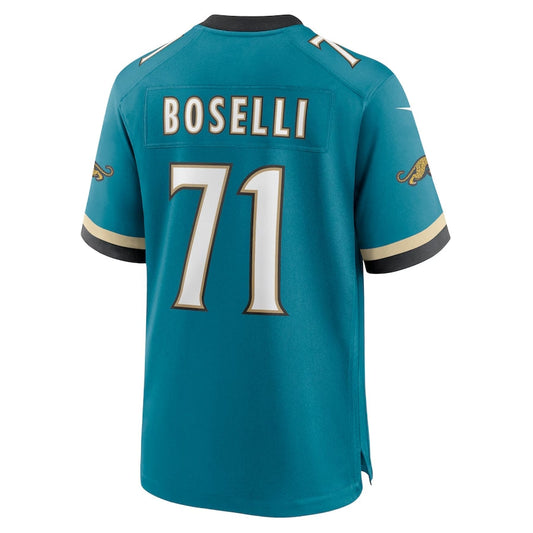 J.Jaguars #71 Tony Boselli Prowler Throwback Retired Player Game Jersey - Teal Football Jerseys - Main View