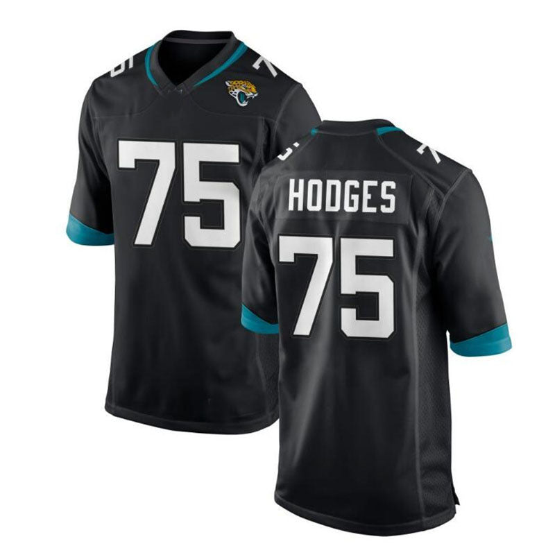 J.Jaguars #75 Cooper Hodges Game Jersey - Black Stitched American Football Jerseys - Main View