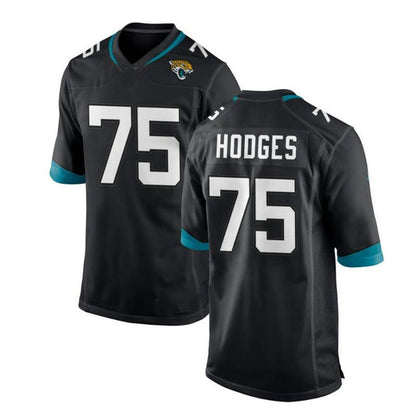 J.Jaguars #75 Cooper Hodges Game Jersey - Black Stitched American Football Jerseys - Main View
