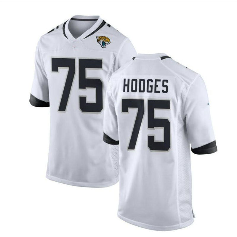 J.Jaguars #75 Cooper Hodges Game Jersey - White Stitched American Football Jerseys - Main View