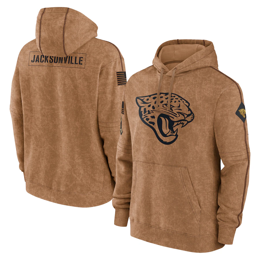 J.Jaguars 2023 Salute To Service Club Pullover Hoodie Cheap sale Birthday and Christmas gifts Stitched American Football Jerseys - Main View