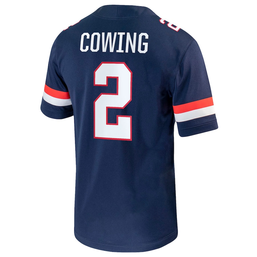 A.Wildcats #2 Jacob Cowing NIL Replica Football Jersey Navy Stitched American College Jerseys - Main View
