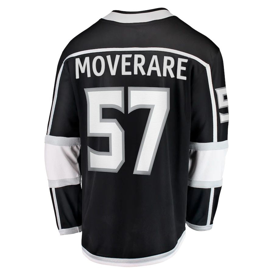 LA.Kings #57 Jacob Moverare Fanatics Branded Home Breakaway Player Jersey Black Stitched American Hockey Jerseys - Main View