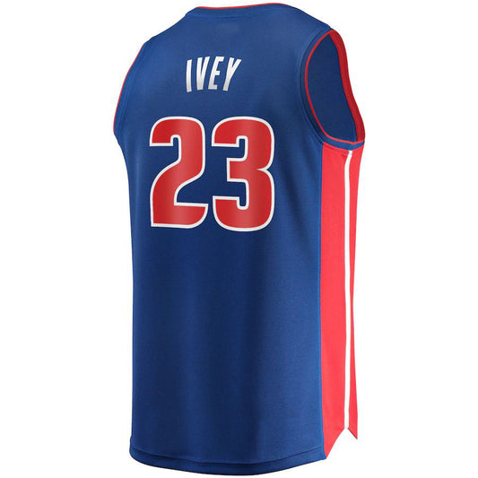 D.Pistons #23 Jaden Ivey Fanatics Branded 2022 Draft First Round Pick Fast Break Replica Player Jersey Icon Edition Blue Stitched American Basketball Jersey - Main View