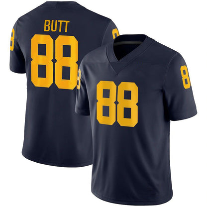 M.Wolverines #88 Jake Butt Jordan Brand Game Jersey Navy Stitched American College Jerseys - Main View