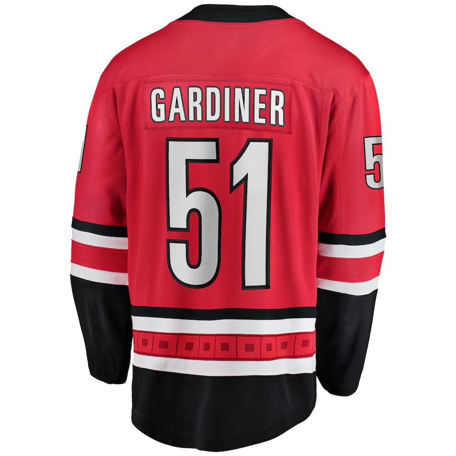 C.Hurricanes #51 Jake Gardiner Fanatics Branded Home Breakaway Player Jersey Red Stitched American Hockey Jerseys - Main View