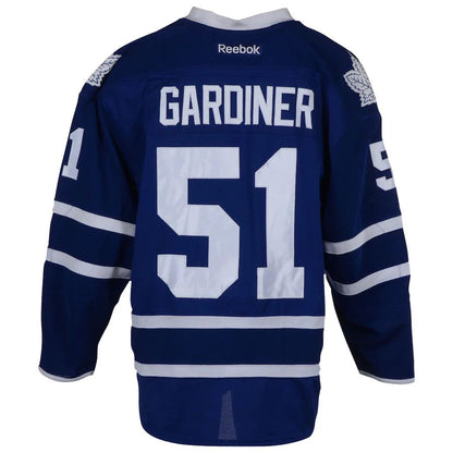 T.Maple Leafs #51 Jake Gardiner Fanatics Authentic Game-Used  from the 2015-16 Season Blue Stitched American Hockey Jerseys - Main View