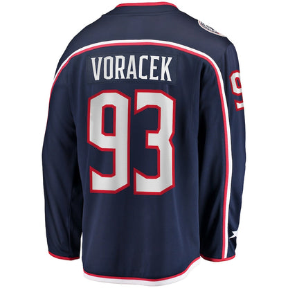 C.Blue Jackets #93 Jakub Voracek Fanatics Branded Breakaway Player Jersey Navy Stitched American Hockey Jerseys - Main View