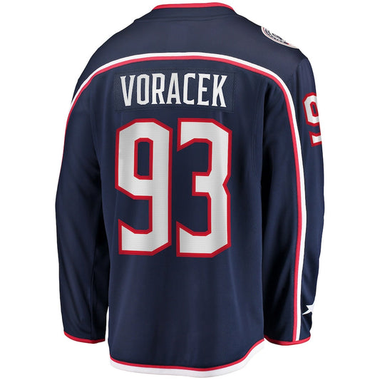 C.Blue Jackets #93 Jakub Voracek Fanatics Branded Breakaway Player Jersey Navy Stitched American Hockey Jerseys - Main View