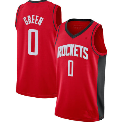 H.Rockets #0 Jalen Green 2021-22 Swingman Jersey Icon Edition Red Stitched American Basketball Jersey - Main View