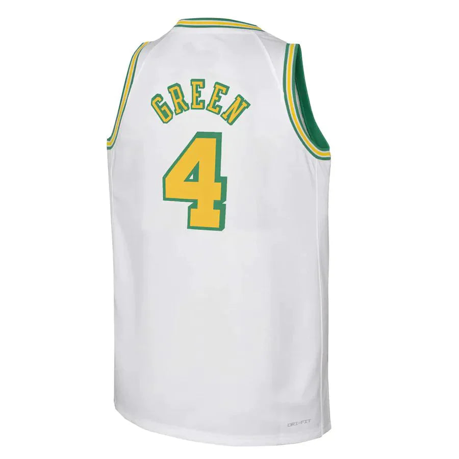 H.Rockets #4 Jalen Green 2022-23 Swingman Jersey White  Classic Edition Stitched American Basketball Jersey - Main View