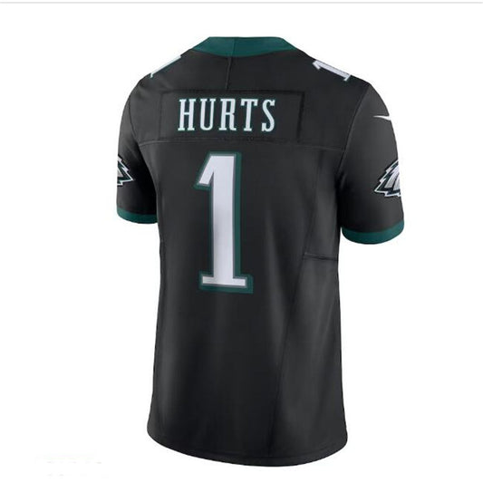 P.Eagles #1 Jalen Hurts Vapor F.U.S.E. Limited Jersey - Black Stitched American Football Jerseys - Main View