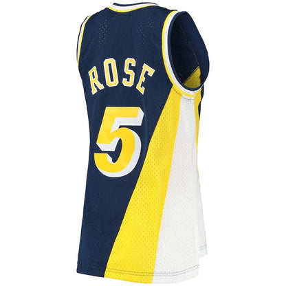 IN.Pacers #5 Jalen Rose Mitchell & Ness Women's 1996-97 Hardwood Classics Swingman Jersey Navy Stitched American Basketball Jersey - Main View