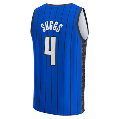 O.Magic #4 Jalen Suggs Fanatics Branded 2022-23 Fast Break Player Jersey Royal Statement Edition Stitched American Basketball Jersey - Main View