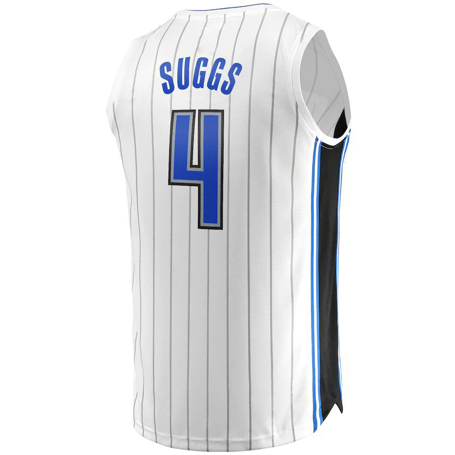 O.Magic #4 Jalen Suggs Fanatics Branded 2022-23 Fast Break Replica Jersey White Association Edition Stitched American Basketball Jersey - Main View
