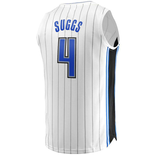 O.Magic #4 Jalen Suggs Fanatics Branded 2022-23 Fast Break Replica Jersey White Association Edition Stitched American Basketball Jersey - Main View