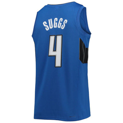 O.Magic #4 Jalen Suggs Jordan Brand 2021-22 Swingman Jersey Blue Statement Edition Stitched American Basketball Jersey - Main View