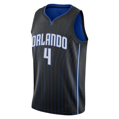 O.Magic #4 Jalen Suggs 2021-22 Swingman Jersey  Icon Edition  Black Stitched American Basketball Jersey - Main View