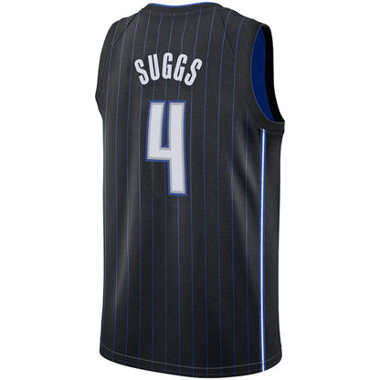 O.Magic #4 Jalen Suggs 2021 Draft First Round Pick Swingman Jersey Icon Edition  Black Stitched American Basketball Jersey - Main View