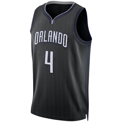 O.Magic #4 Jalen Suggs Unisex 2022-23 Swingman Jersey City Edition  Black Stitched American Basketball Jersey - Main View
