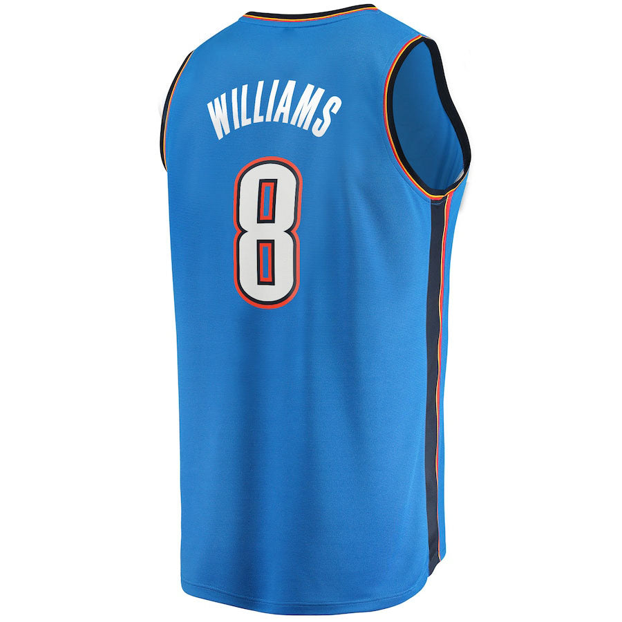 OC.Thunder #8 Jalen Williams Fanatics Branded 2022  Draft First Round Pick Fast Break Replica Player Jersey Icon Edition Blue Stitched American Basketball Jersey - Main View