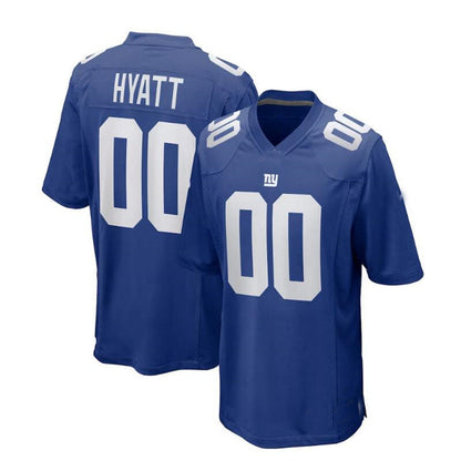 NY.Giants #00 Jalin Hyatt 2023 Draft Pick Game Jersey - Royal Stitched American Football Jerseys - Main View