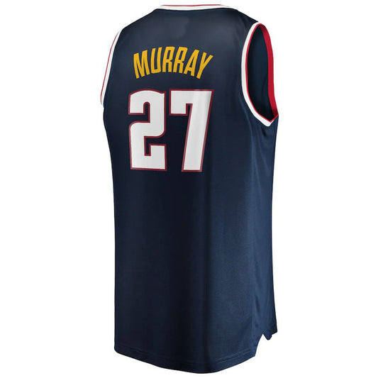 D.Nuggets #27 Jamal Murray Fanatics Branded Fast Break Player Jersey Icon Edition Navy Stitched American Basketball Jersey - Main View