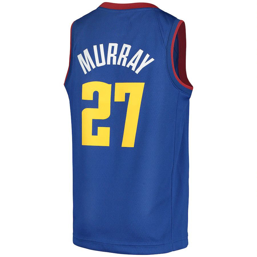 D.Nuggets #27 Jamal Murray Jordan Brand 2020-21 Swingman Player Jersey Statement Edition Blue Stitched American Basketball Jersey - Main View