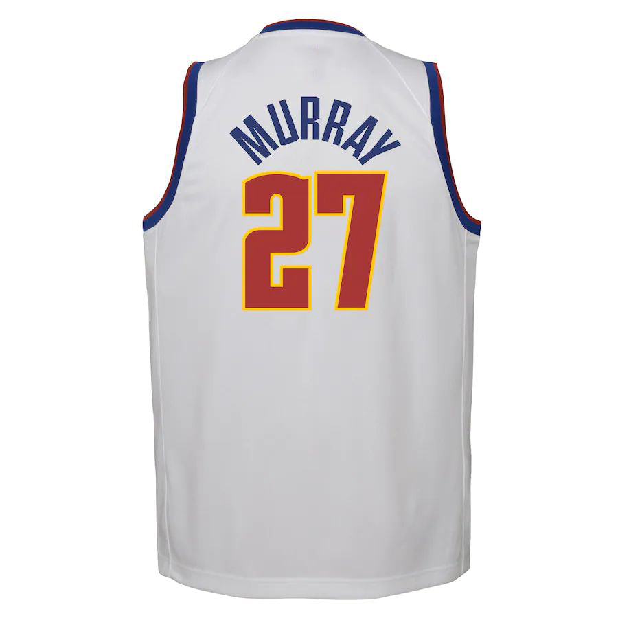 D.Nuggets #27 Jamal Murray 2020-21 Swingman Player Jersey Earned Edition White Stitched American Basketball Jersey - Main View