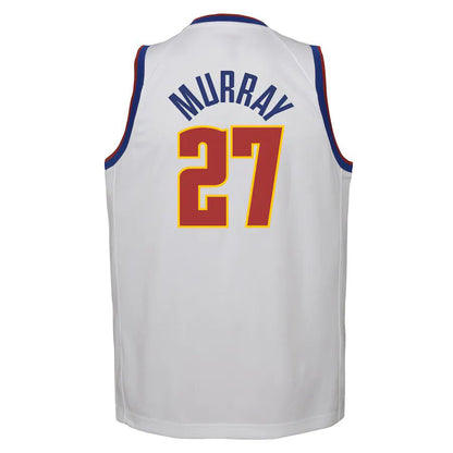 D.Nuggets #27 Jamal Murray 2020-21 Swingman Player Jersey Earned Edition White Stitched American Basketball Jersey - Main View