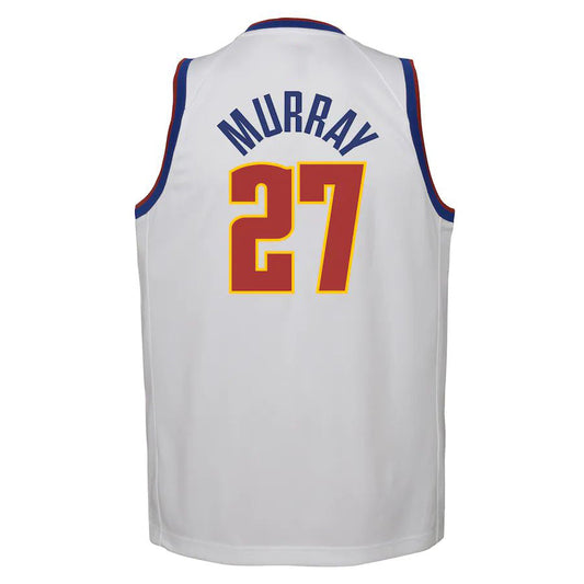 D.Nuggets #27 Jamal Murray 2020-21 Swingman Player Jersey Earned Edition White Stitched American Basketball Jersey - Main View
