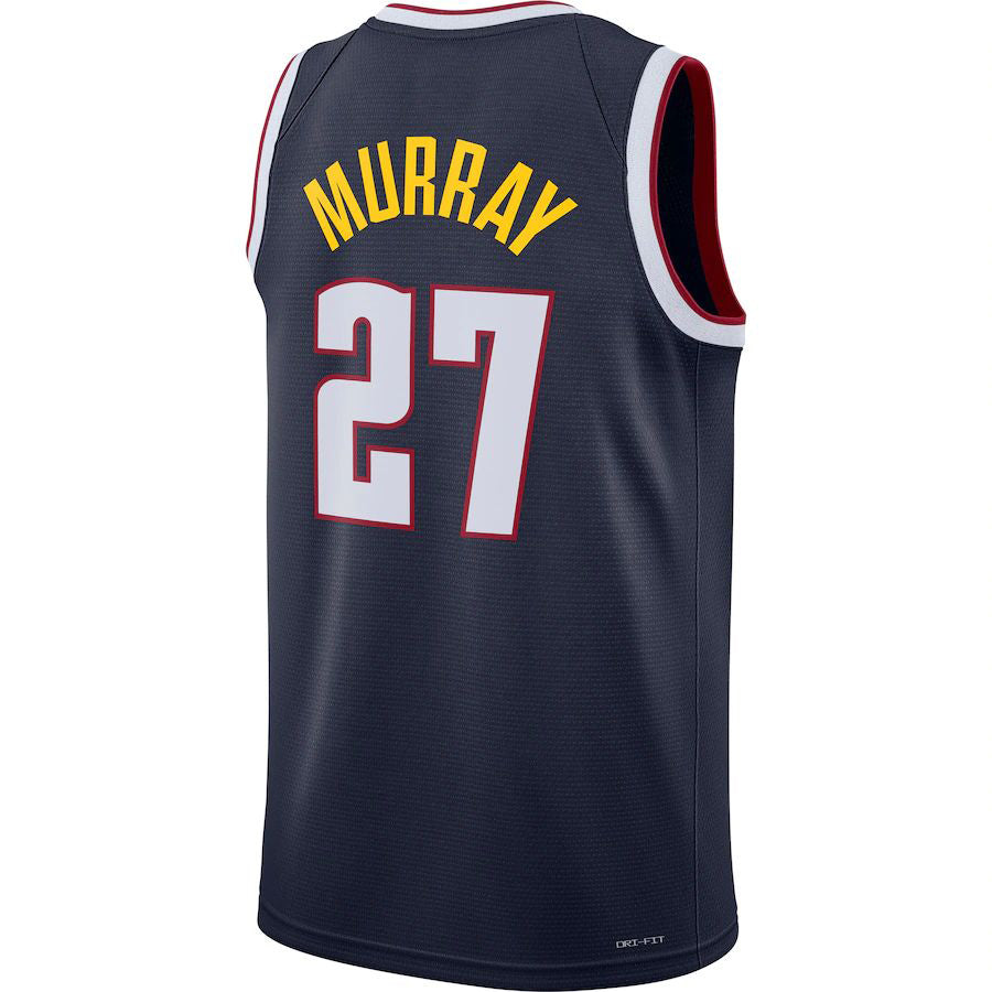 D.Nuggets #27 Jamal Murray 2021-22 Diamond Swingman Jersey Icon Edition Navy Stitched American Basketball Jersey - Main View