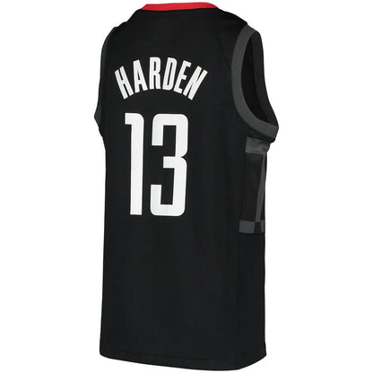 H.Rockets #13 James Harden Jordan Brand 2020-21 Swingman Player Jersey Black Statement Edition Stitched American Basketball Jersey - Main View
