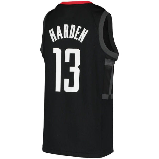 H.Rockets #13 James Harden Jordan Brand 2020-21 Swingman Player Jersey Black Statement Edition Stitched American Basketball Jersey - Main View