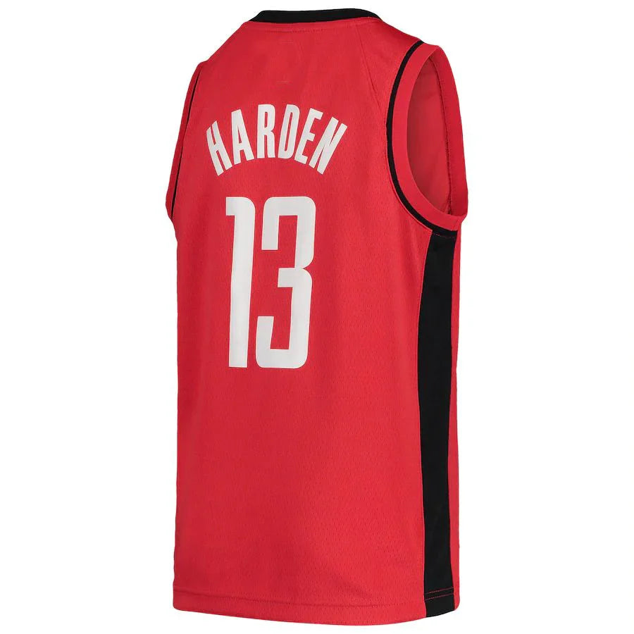 H.Rockets #13 James Harden Team Swingman Jersey Icon Edition Red Stitched American Basketball Jersey - Main View