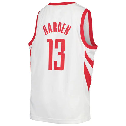 H.Rockets #13 James Harden Swingman Jersey  White Association Edition Stitched American Basketball Jersey - Main View