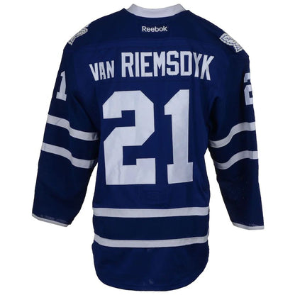 T.Maple Leafs #21 James van Riemsdyk Fanatics Authentic Game-Used from the 2015-16 Season Blue Stitched American Hockey Jerseys - Main View