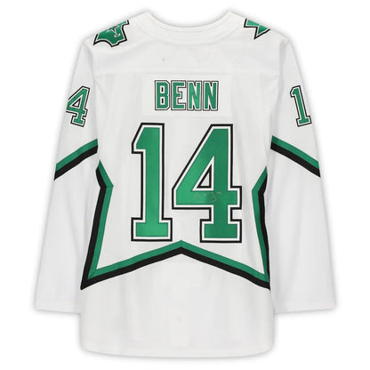 D.Stars #14 Jamie Benn Fanatics Authentic Autographed 2020-21 Reverse Retro White Stitched American Hockey Jerseys - Main View