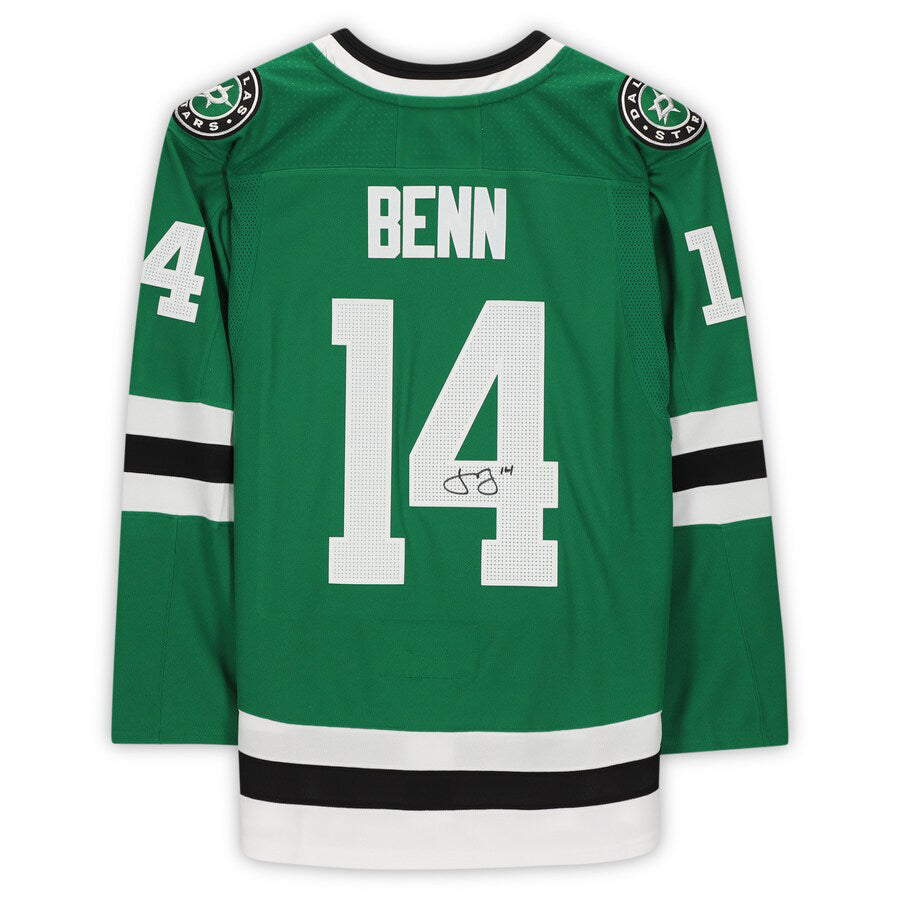 D.Stars #14 Jamie Benn Fanatics Authentic Autographed  Jersey Kelly Green Stitched American Hockey Jerseys - Main View