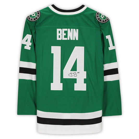 D.Stars #14 Jamie Benn Fanatics Authentic Autographed  Jersey Kelly Green Stitched American Hockey Jerseys - Main View