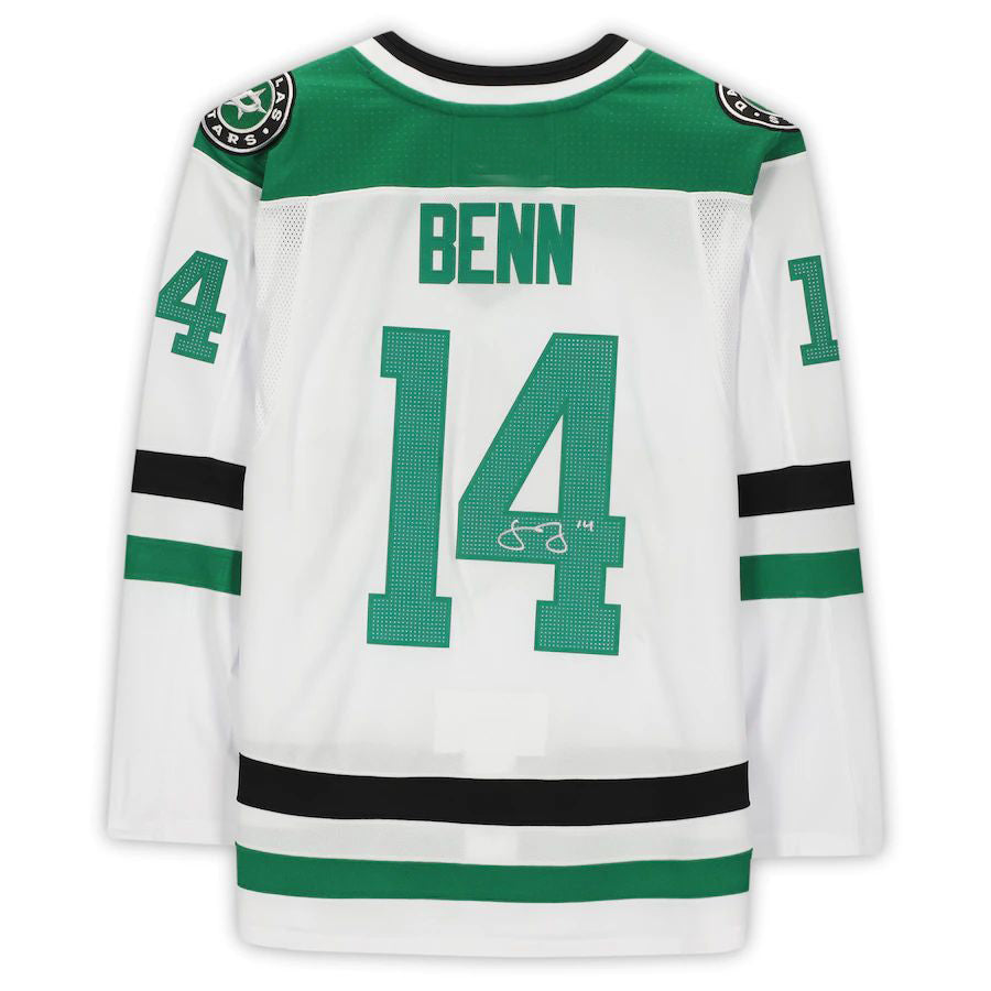D.Stars #14 Jamie Benn Fanatics Authentic Autographed  Jersey White Stitched American Hockey Jerseys - Main View
