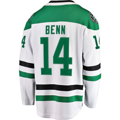 D.Stars #14 Jamie Benn Fanatics Branded Away Premier Breakaway Player Jersey White Stitched American Hockey Jerseys - Main View