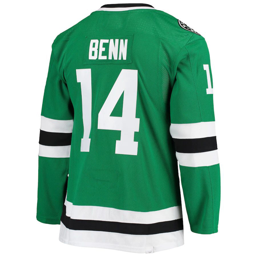 D.Stars #14 Jamie Benn Home Captain Patch Primegreen Authentic Pro Player Jersey Kelly Green Stitched American Hockey Jerseys - Main View