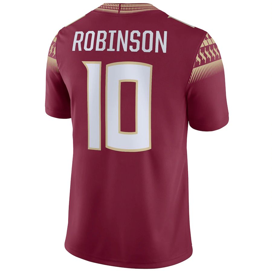 F.State Seminoles #10 Jammie Robinson NIL Replica Football Jersey Garnet Stitched American College Jerseys - Main View