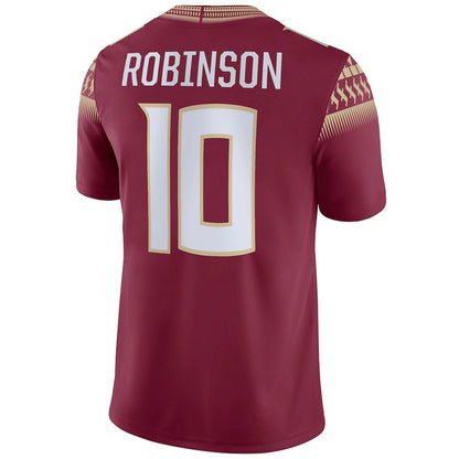 F.State Seminoles #10 Jammie Robinson NIL Replica Football Jersey Garnet Stitched American College Jerseys - Main View