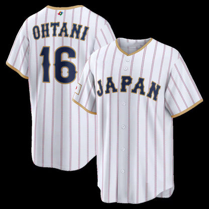 Japan Baseball #16 Shohei Ohtani 2026 World Baseball Classic Home Stadium Jersey - White Baseball Jersey Tailgate Goods - Main View