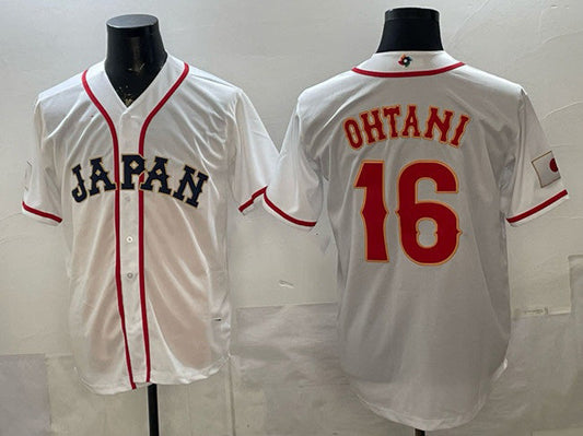 Japan Baseball #16 Shohei Ohtani White 2026 World Baseball Classic Home Stadium Stitched Baseball Jersey - Main View