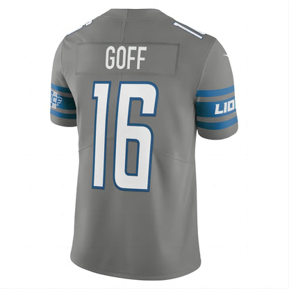 D.Lions #16 Jared Goff Alternate Vapor Limited Jersey Steel Stitched American Football Jerseys - Main View
