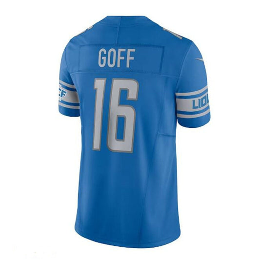 D.Lions #16 Jared Goff Vapor F.U.S.E. Limited Jersey - Blue Stitched American Football Jerseys - Main View